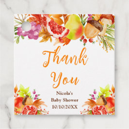 Autumn Fall Harvest Baby Shower Thank You Bedankjes Labels