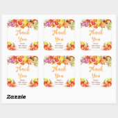 Autumn Fall Harvest Baby Shower Thank You Vierkante Sticker (Vel)