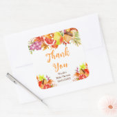 Autumn Fall Harvest Baby Shower Thank You Vierkante Sticker (Envelop)