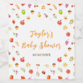 Autumn Fall Harvest Baby Shower Wijn Etiket (Enkel label)