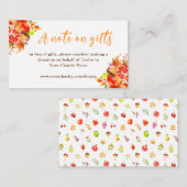 Autumn Fall Harvest Birthday A Note On Gifts Informatiekaartje (Voorkant / Achterkant)