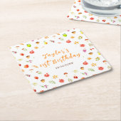 Autumn Fall Harvest Birthday Party Kartonnen Onderzetters (Schuin)