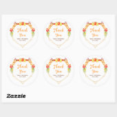 Autumn Fall Harvest Birthday Party Thank You Ronde Sticker (Vel)