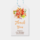 Autumn Fall Harvest Birthday Thank You Cadeaulabel (Voorkant)