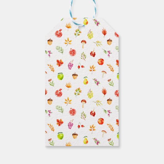 Autumn Fall Harvest Birthday Thank You Cadeaulabel (Achterkant)