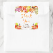 Autumn Fall Harvest Birthday Thank You Vierkante Sticker (Tas)