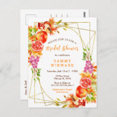 Autumn Fall Harvest Bridal Shower Briefkaart (Voorkant / Achterkant)