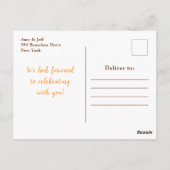 Autumn Fall Harvest Bridal Shower Briefkaart (Achterkant)