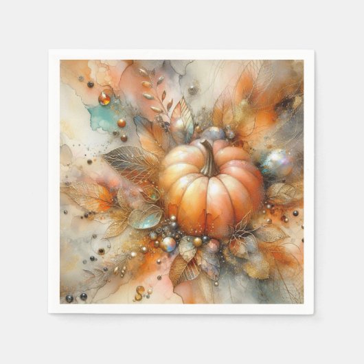 Autumn Fall Harvest Pumpkin Servet (Voorkant)