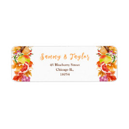 Autumn Fall Harvest Wedding Etiket