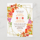 Autumn Fall Harvest with Foliage Wedding Briefkaart (Voorkant)