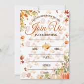 Autumn Fall Invitation with Pumpkins Kaart (Voorkant)