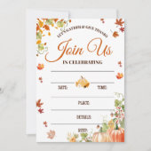 Autumn Fall Invitation with Pumpkins Kaart (Voorkant)