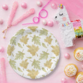 Autumn Fall Leaf Watercolor Thanksgiving Pattern  Papieren Bordje (Feest)