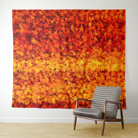 Autumn Fall Leaves | Achtergrond voor aangepaste p Wandkleed (In Situ (horizontaal))