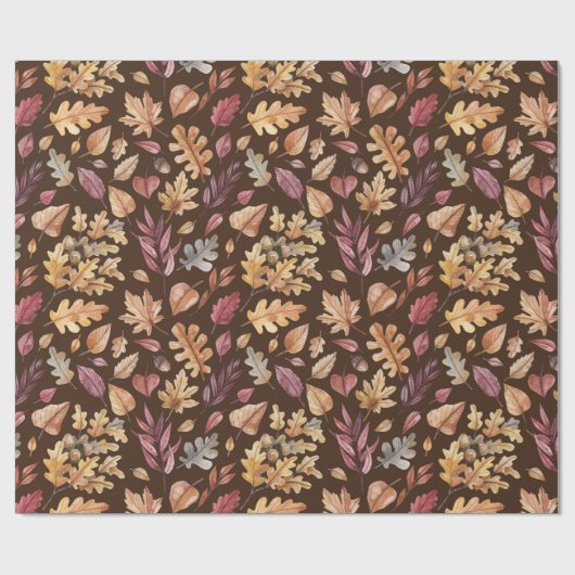 Autumn Fall Leaves Cadeaupapier (Vlak)