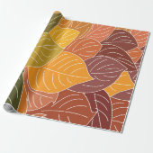 Autumn Fall Leaves Cadeaupapier (Uitgerold)