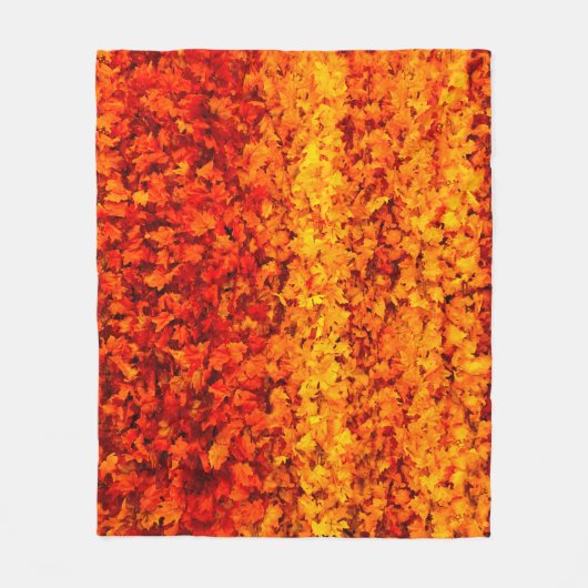 Autumn Fall Leaves Fleece Deken (Voorkant)
