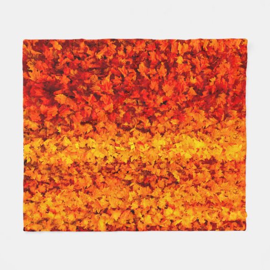 Autumn Fall Leaves Fleece Deken (Voorkant (Horizontaal))