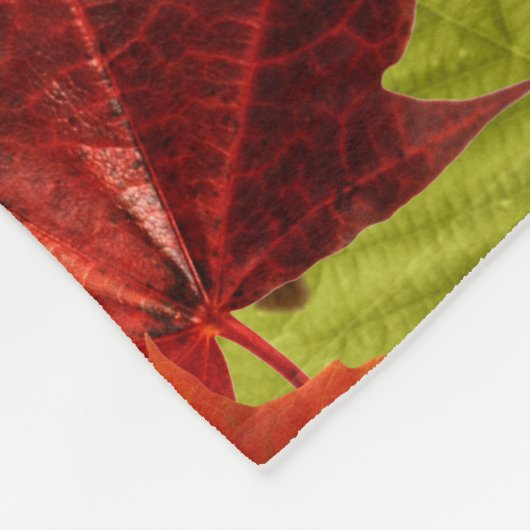 Autumn Fall Leaves Fleece Deken (Hoek)