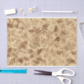 Autumn-Fall Leaves in Sepia Brown Tissuepapier (Craft)