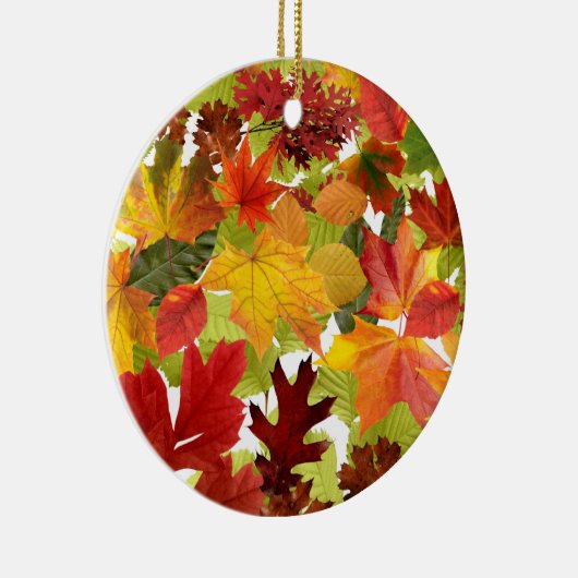 Autumn Fall Leaves Keramisch Ornament (Rechts)