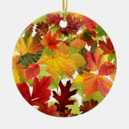 Autumn Fall Leaves Keramisch Ornament