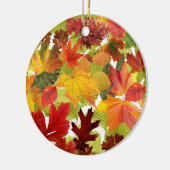 Autumn Fall Leaves Keramisch Ornament (Links)