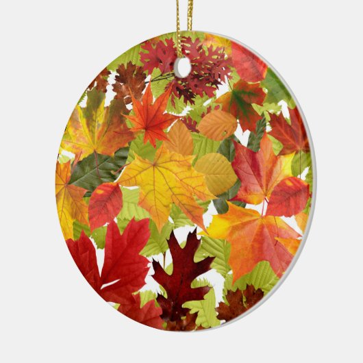Autumn Fall Leaves Keramisch Ornament (Links)