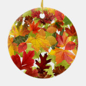 Autumn Fall Leaves Keramisch Ornament (Achterkant)