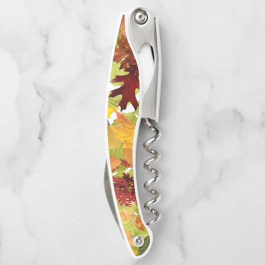 Autumn Fall Leaves Kurkentrekker (Achterkant)