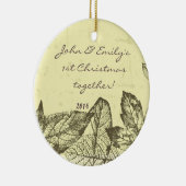 Autumn Fall Leaves Leaf Personalized Name Ornament (Rechts)