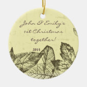 Autumn Fall Leaves Leaf Personalized Name Ornament (Voorkant)