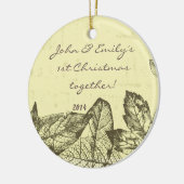Autumn Fall Leaves Leaf Personalized Name Ornament (Links)