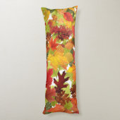 Autumn Fall Leaves Lichaamskussen (Achterkant (Verticaal))