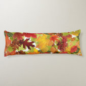 Autumn Fall Leaves Lichaamskussen (Achterkant)