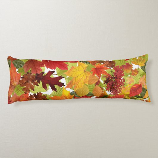 Autumn Fall Leaves Lichaamskussen (Achterkant)