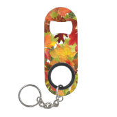 Autumn Fall Leaves Mini Flessenopener (Voorkant)