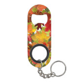 Autumn Fall Leaves Mini Flessenopener (Achterkant)