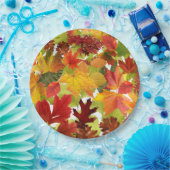 Autumn Fall Leaves Papieren Bordje (Feest)
