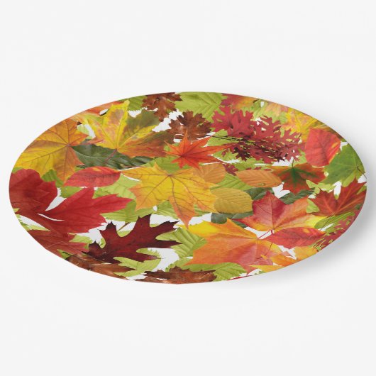 Autumn Fall Leaves Papieren Bordje (Gekanteld)