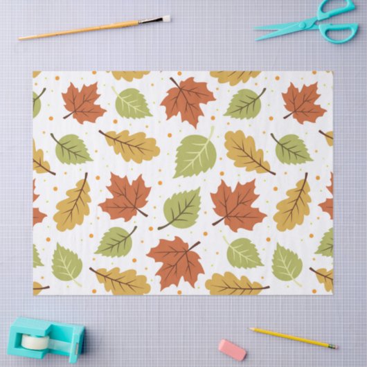Autumn Fall Leaves Pattern Tissuepapier (Craft)