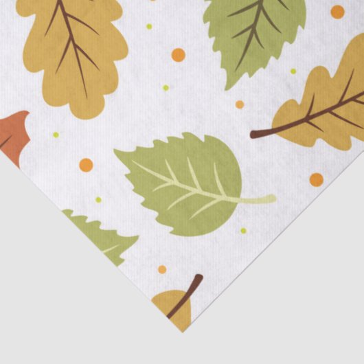 Autumn Fall Leaves Pattern Tissuepapier (Detail)
