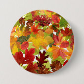 Autumn Fall Leaves Ronde Button 7,6 Cm (Voorkant)