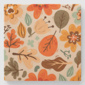 Autumn Fall Leaves Stone Onderzetter (Voorkant)