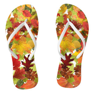 Autumn Fall Leaves Teenslippers