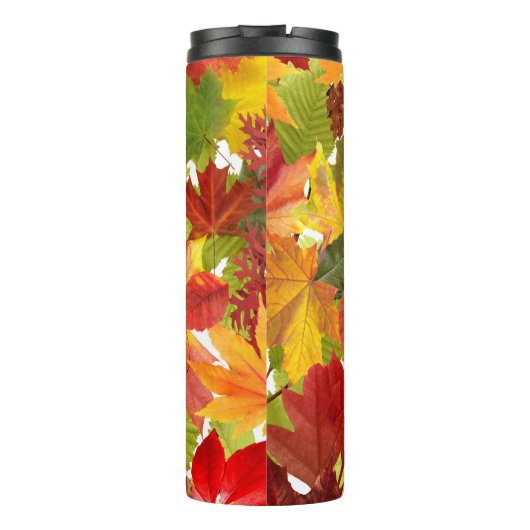 Autumn Fall Leaves Thermosbeker (Achterkant)