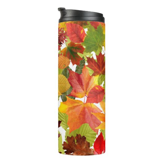 Autumn Fall Leaves Thermosbeker (Geroteerd rechts)