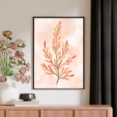 Autumn Fall Leaves Watercolor Botanical Poster