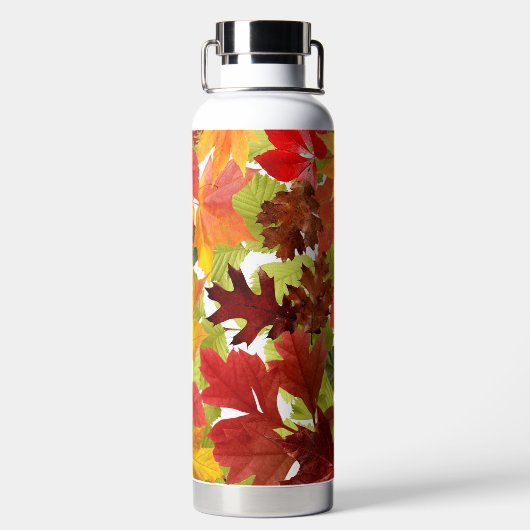 Autumn Fall Leaves Waterfles (Achterkant)